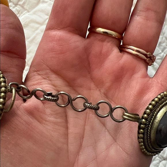 Vintage Beaded Bracelet with Dark Stones - Picture 7 of 8